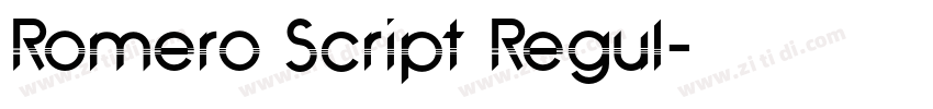 Romero Script Regul字体转换